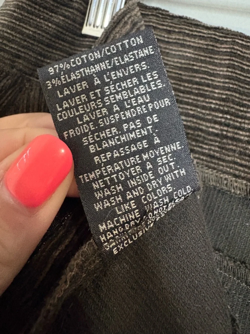 Simon Chang Corduroy Skirt Brown Patchwork A-Line Size 12 Boho 70s - Picture 7 of 8